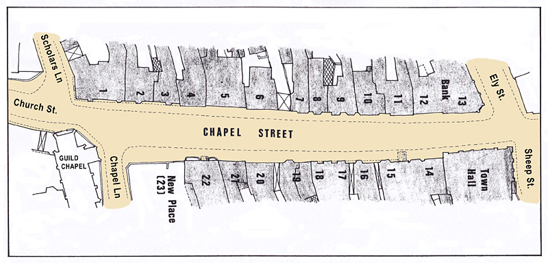 Properties in Chapel Street in 1886