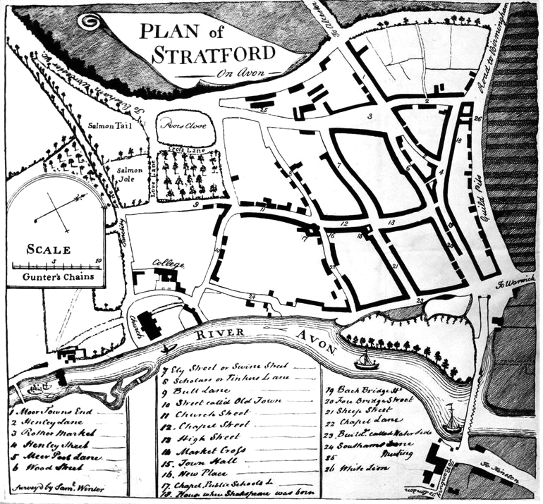Winter's map of Stratford